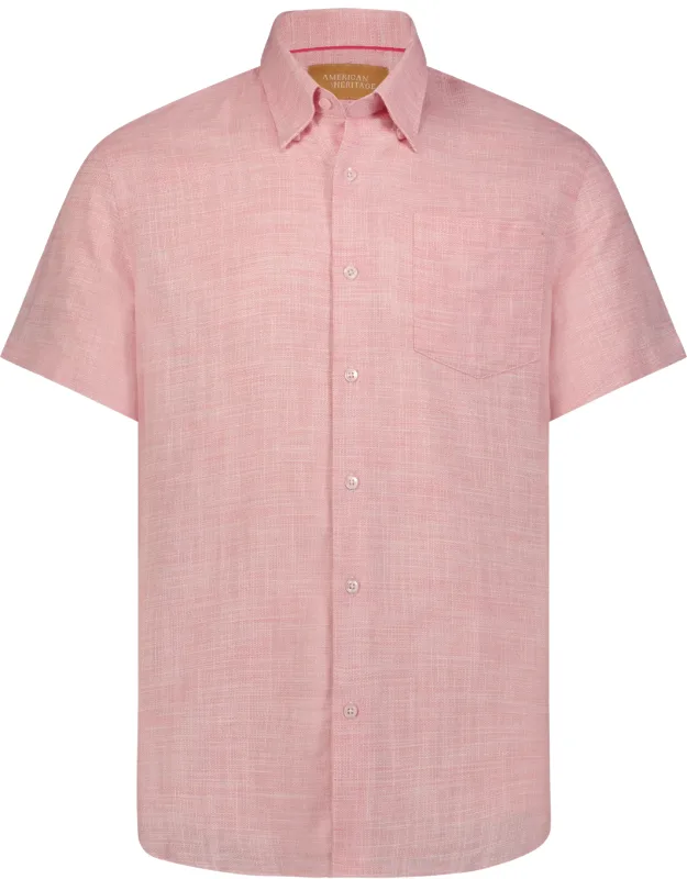 Heather Short Sleeve Woven Weave Shirt