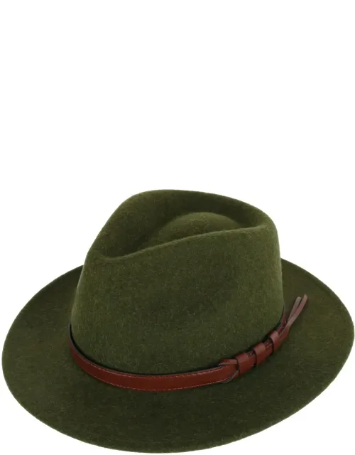 Australian Wool Fedora With Leather Hatband