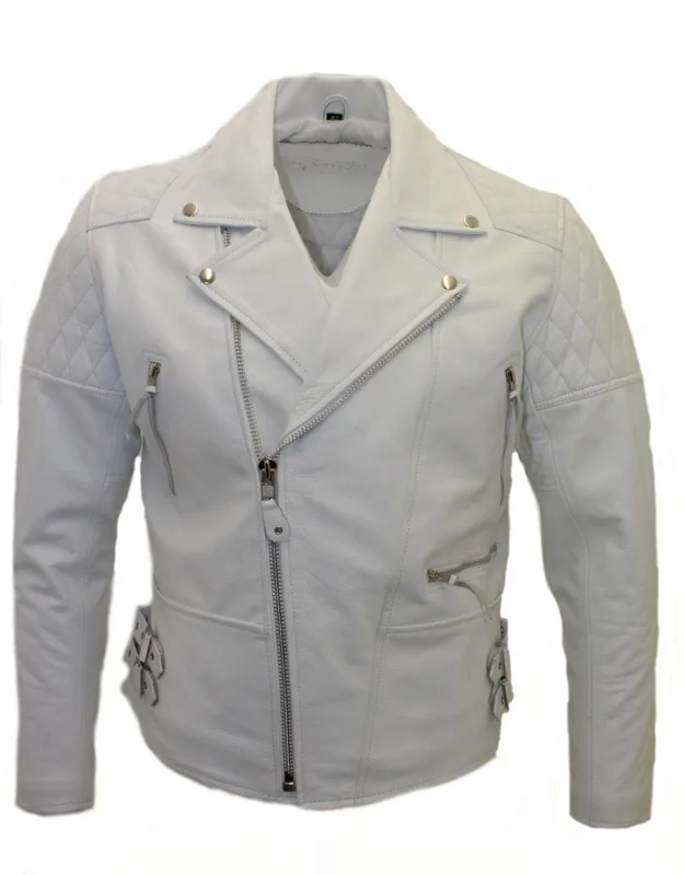 Cowhide Leather Biker Jacket