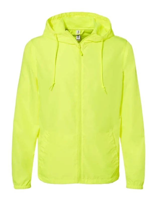 Lightweight Windbreaker Full-zip Jacket With Waterproof Pressure Resistance And Tightening Toggle At Waistband