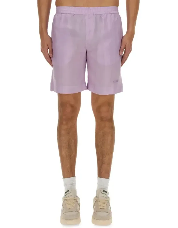 Regular Fit Cupro Shorts