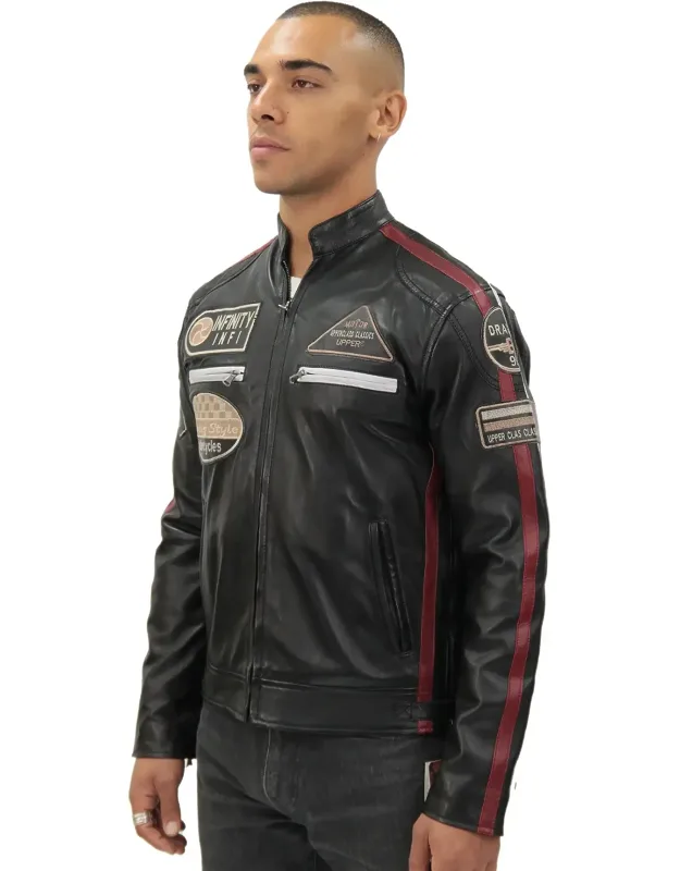 Racing Leather Biker Jacket