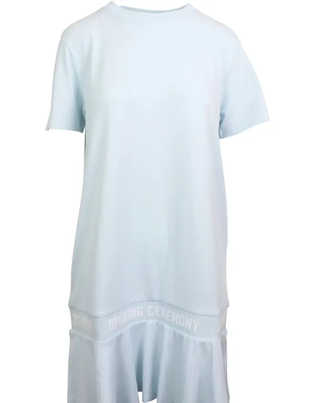 Cotton Scallop Elastic Logo T-shirt