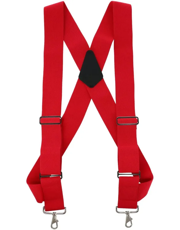 Big & Tall Elastic Side Clip Metal Swivel Hook Trucker Suspenders