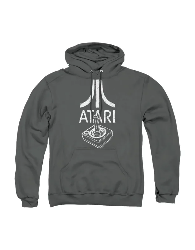 Atari Joystick Logo Pull Over Hoodie Stylish Easy