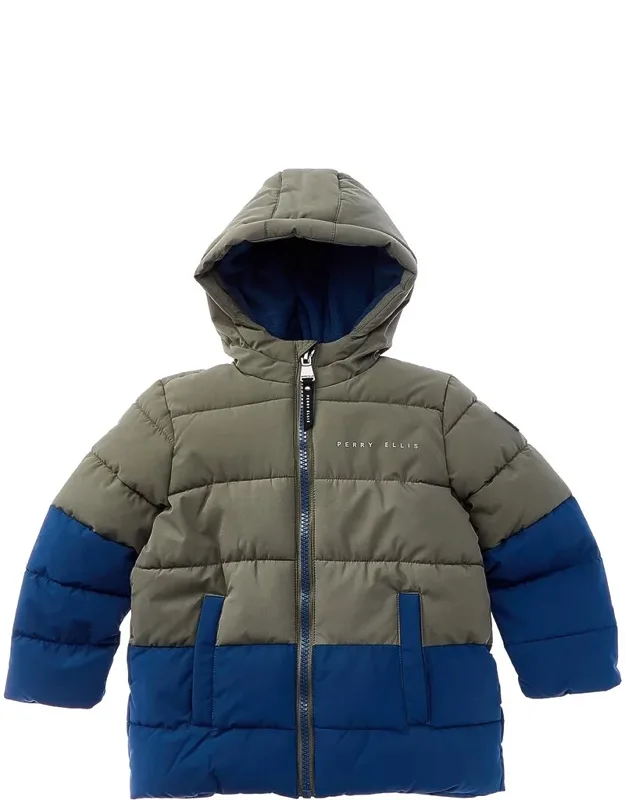 2-tone Block Ripstop Puffer Jacket
