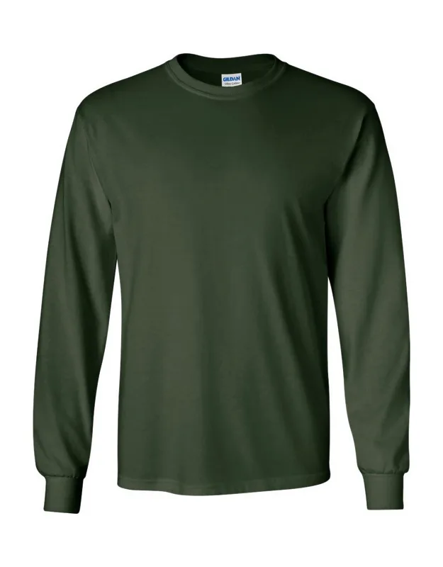 Plain Crew Neck Ultra Cotton Long Sleeve T-shirt