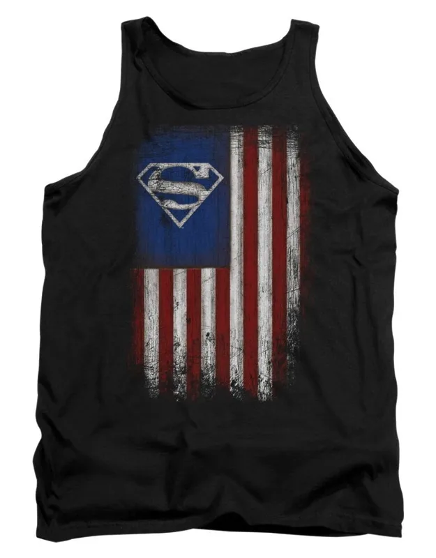 Superman Old Glory Shield Tank Top