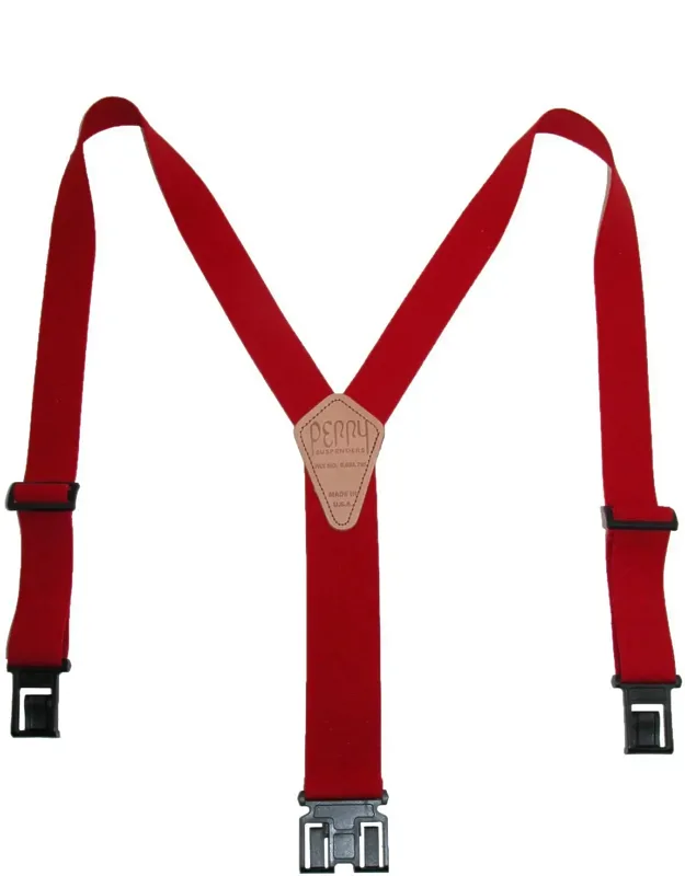 Elastic 1.5 Inch Wide Hook End Suspenders