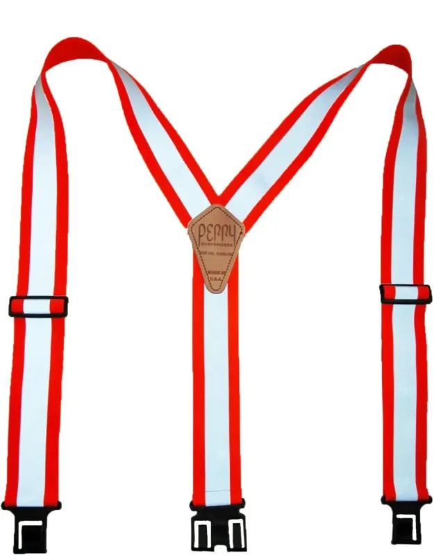 Big & Tall Elastic Hook End Reflective Suspenders