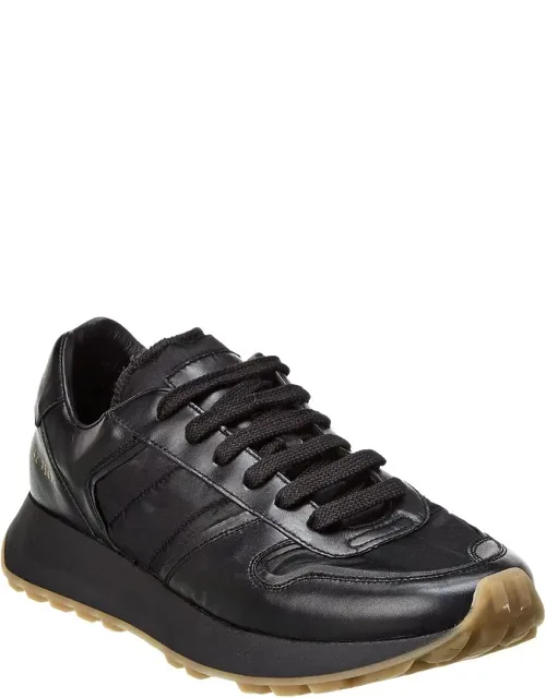 Track 76 Nylon & Leather Sneakers