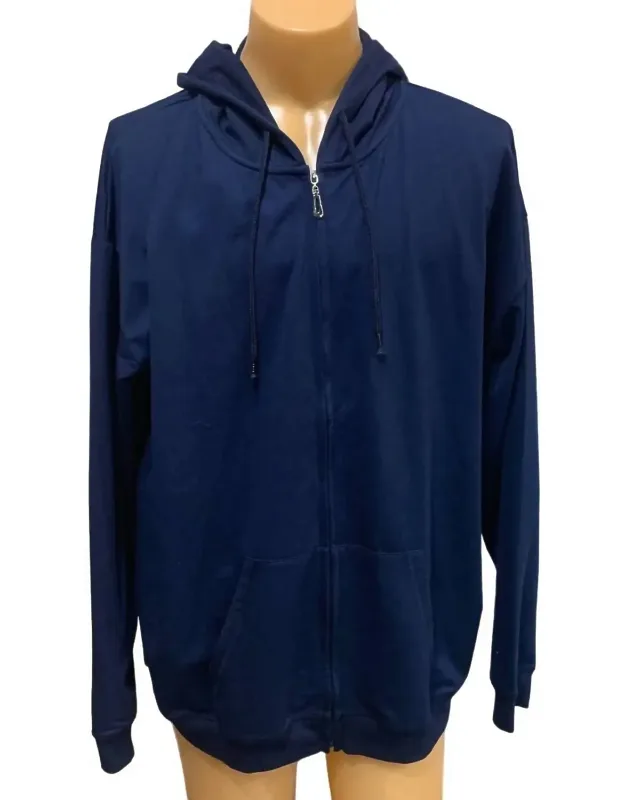 Lightweight Polycotton Full Zip Hoodie