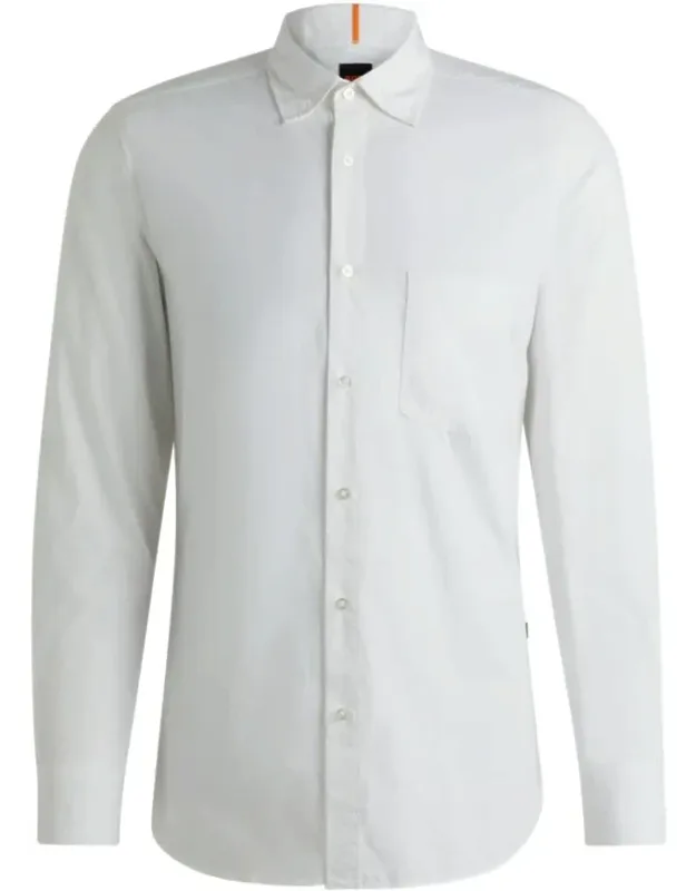 Regular-fit Shirt In Cotton Dobby, Soft Yarn, Modern Dobby Structure, Casual Must, Straight Fit, Easy Silhouette