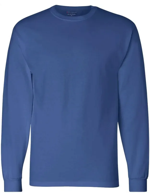 Long Sleeve T-shirt With Taped Crewneck And Ribbed-knit Cuffs