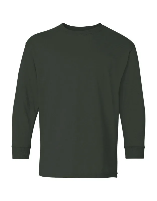 Gildan Heavy Cotton Long Sleeve T-shirt - Midweight Fabric, Classic Fit