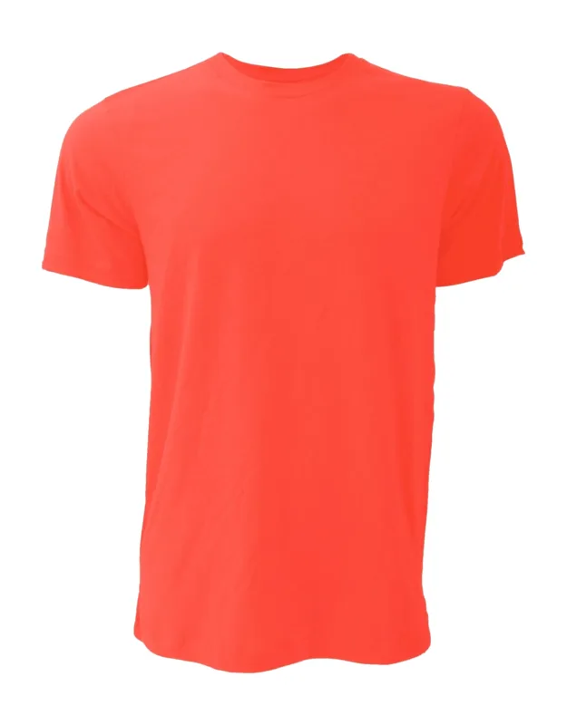 Canvas Jersey Crew Neck Short Sleeve T-shirt - Ribbed Neckline, Slim Fit
