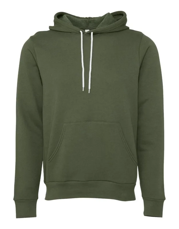 Sponge Fleece Hoodie With Pouch Pocket And Ribbed Cuffs