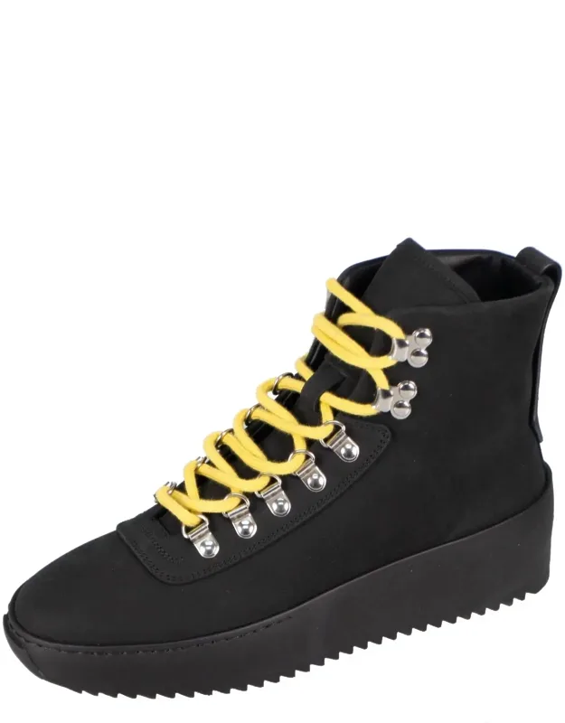 Nubuck Leather Lace-up Hiking Sneakers