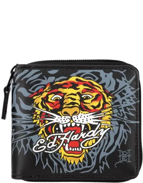 Tiger Zip Around Pop Stitch Wallet