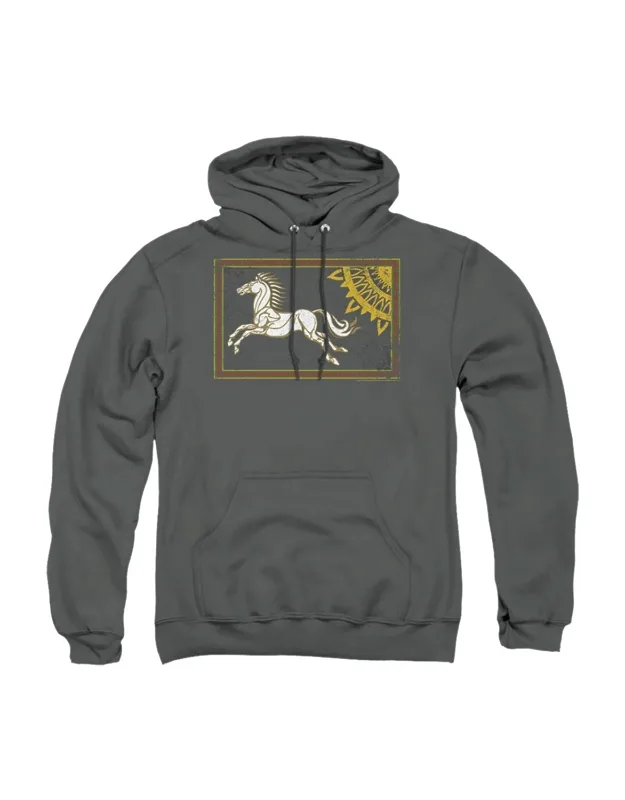 Lord Of The Rings Rohan Banner Adult Pull Over Hoodie - Stylish For Everyday Wear, 50% Cotton And 50% Polyester