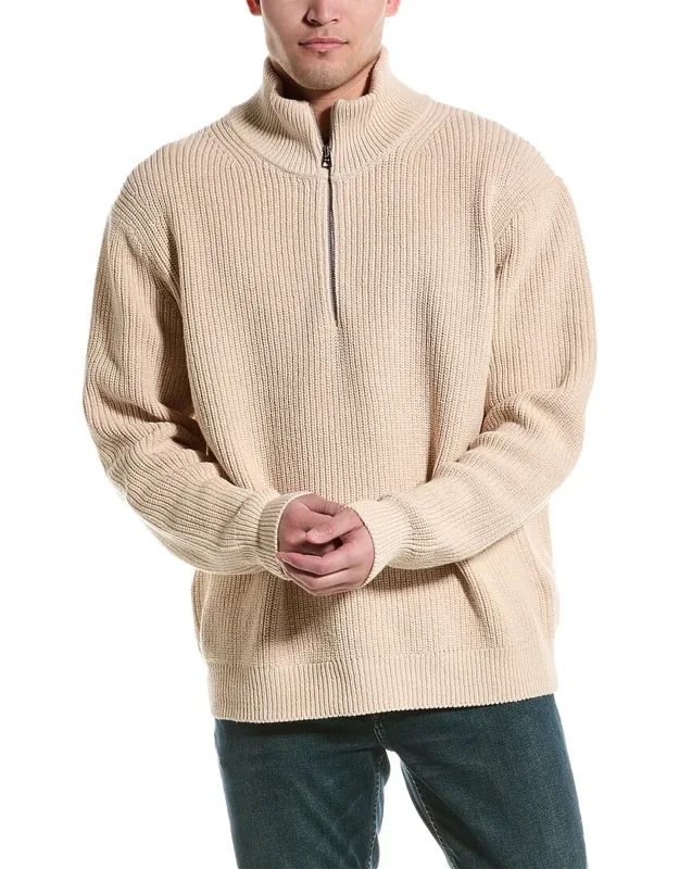 1/2-zip Mock Sweater
