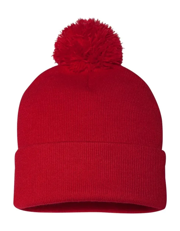 Pom-pom Knit Beanie