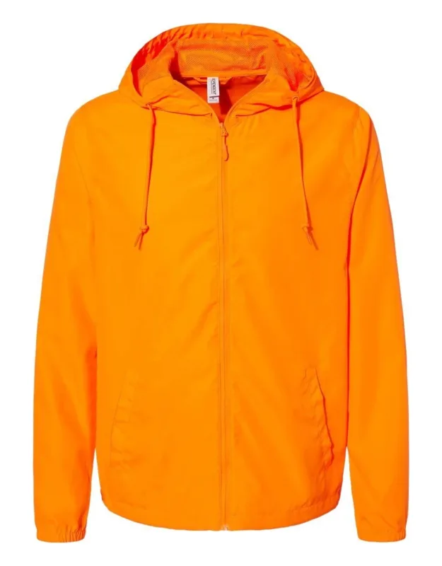 Lightweight Windbreaker Full-zip Jacket With Waterproof Pressure Resistance And Tightening Toggle At Waistband