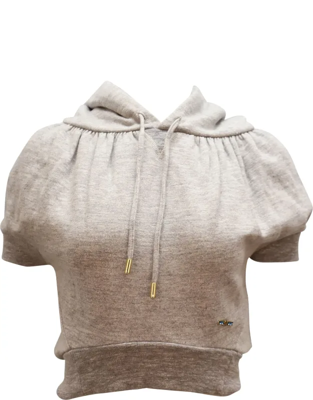 Cropped Hoodie With Embellishment