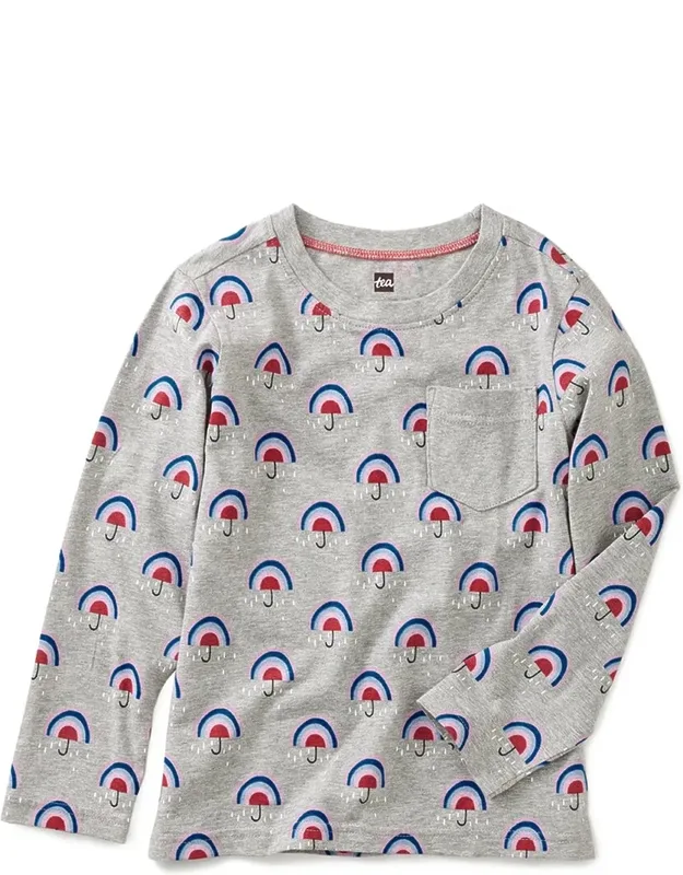 Printed Long-sleeve Pocket T-shirt