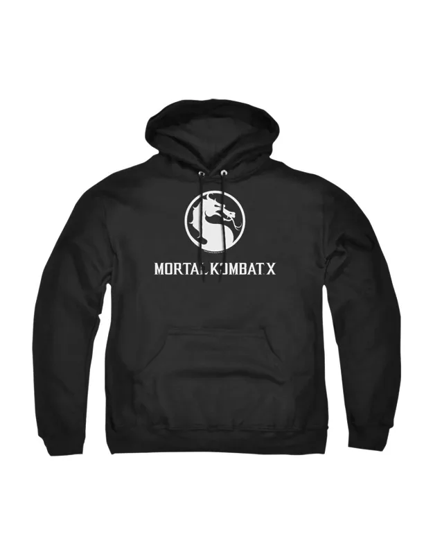 Mortal Kombat X Dragon Logo Adult Pull Over Hoodie / Hooded Sweatshirt, 50% Cotton And 50% Polyester