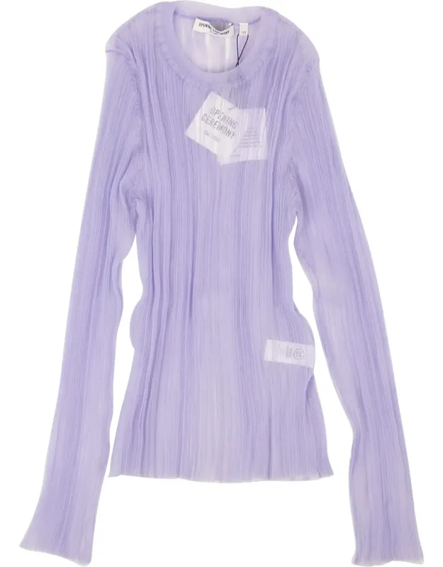 Sheer Rib Long Sleeve Top
