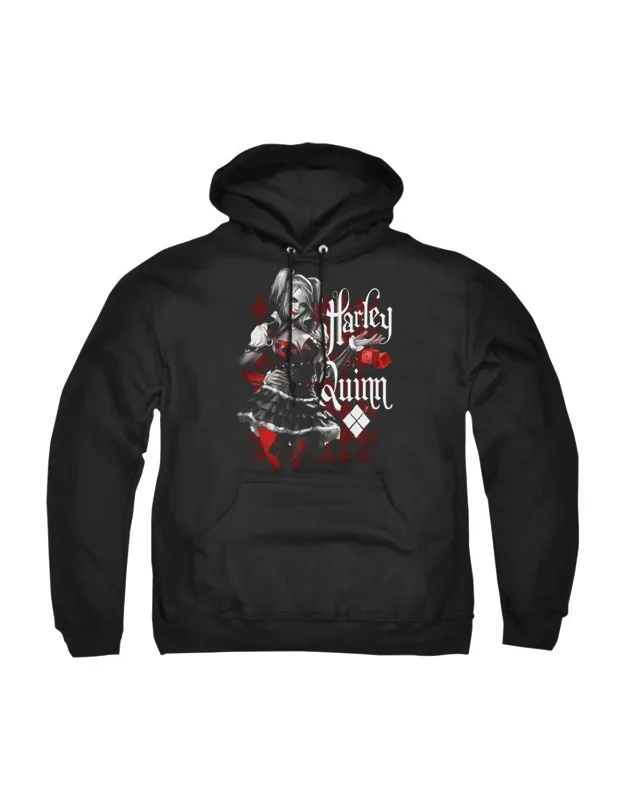 _batman Arkham Knight Dice Pull Over Hoodie - 50% Cotton, 50% Polyester_