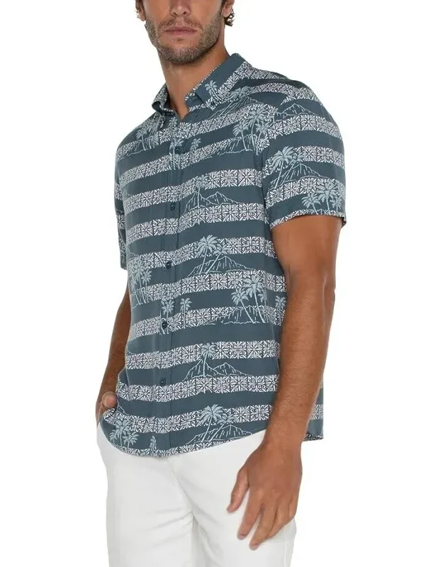 Shirt, Cotton, Short Sleeve, Button Down