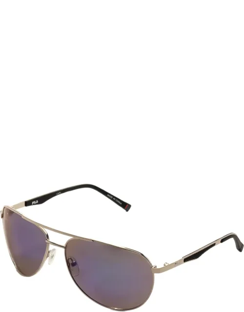 Fila 65 Mm Aviator Sunglasses With Blue Gradient Lenses