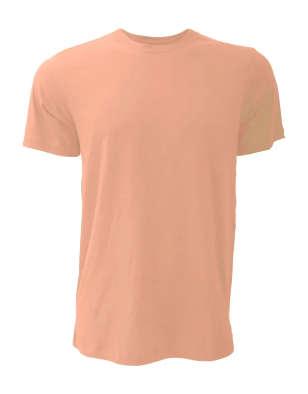 _canvas Jersey Crew Neck Short Sleeve T-shirt With Ribbed Neckline And Double Needle Stitched Hem_