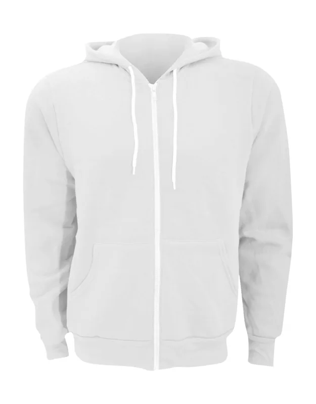 Zip-up Polycotton Fleece Hooded Sweatshirt