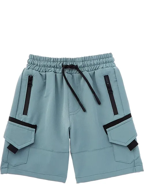 Myth Tech Cargo Short With Contrast Detailing And Slip-on Styling