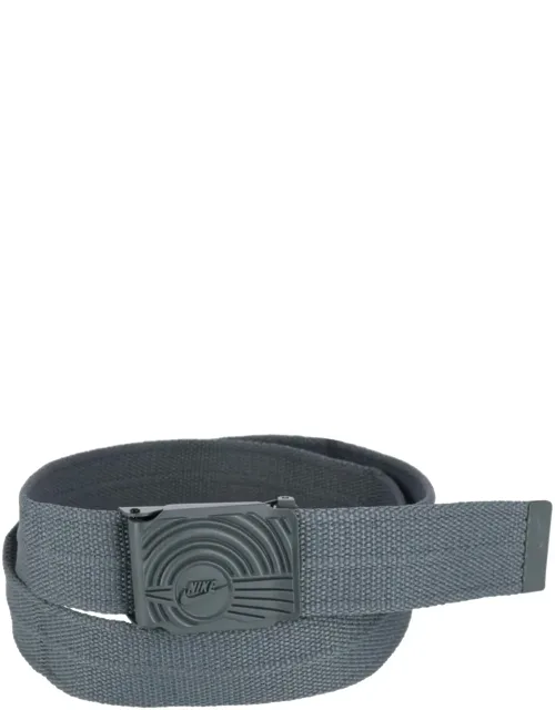 Ribbed Web Belt With Dunk Inspired Buckle