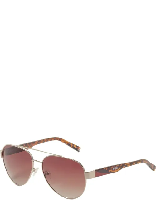 Fila 61 Mm Aviator Sunglasses With 100% Uv Protection