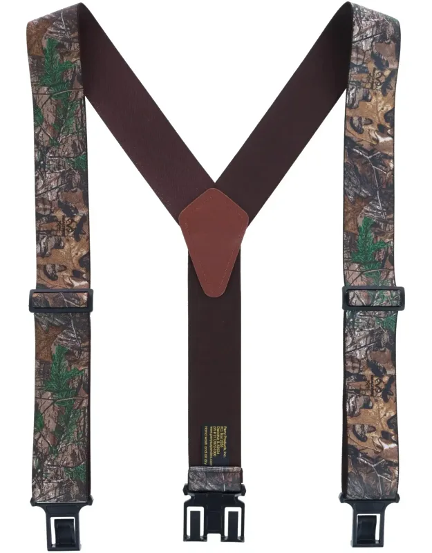 Elastic Realistic Camo Print Suspenders (tall Available)