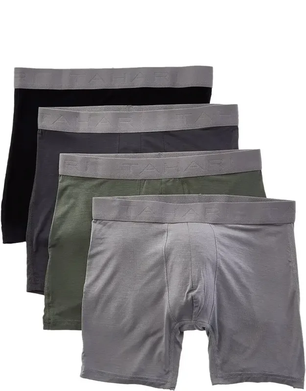 4pk Modern Fit Luxe Micro Ultra Soft Boxer Briefs