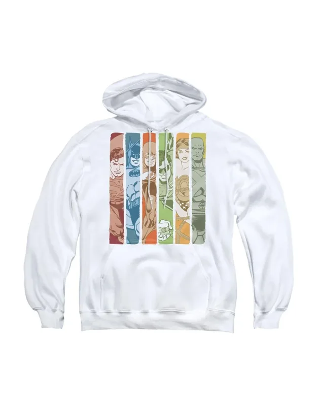 Dc Comics Justice League Columns Pull Over Hoodie / Hooded Sweatshirt