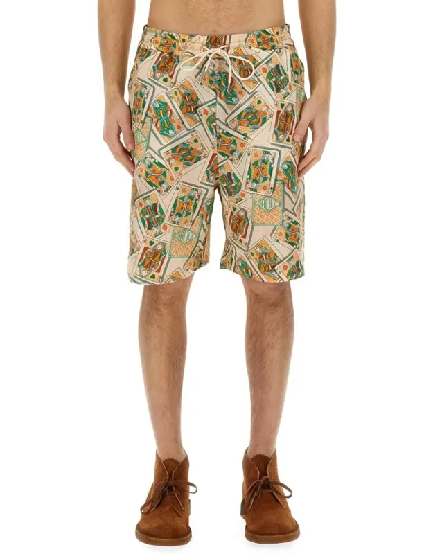 Bermuda Shorts With Geometric Print