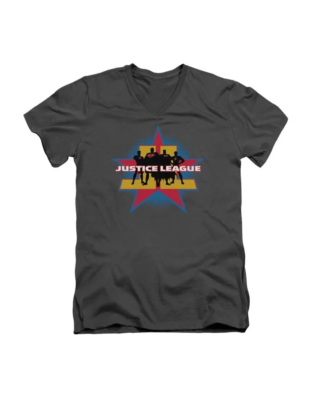 Justice League Of America Stand Tall V Neck T-shirt