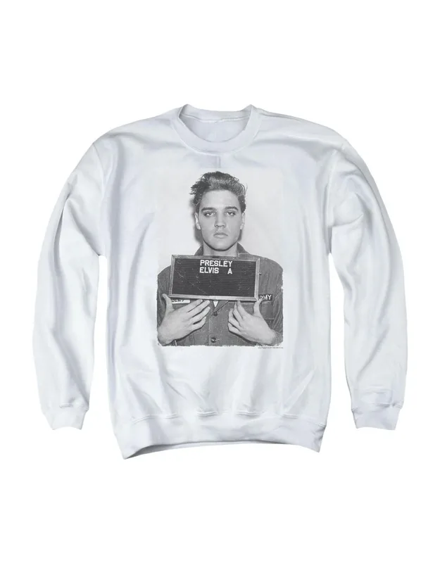 Elvis Presley Army Mug Shot Crewneck Sweatshirt
