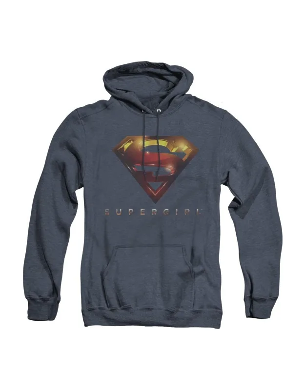 Supergirl Logo Glare Hoodie / Hooded Sweatshirt - Stylish For Everyday Wear, 50% Cotton And 50% Polyester