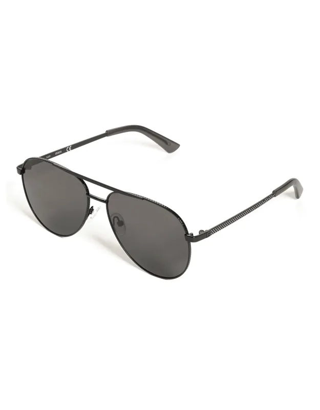 Textured Metal Aviator Sunglass