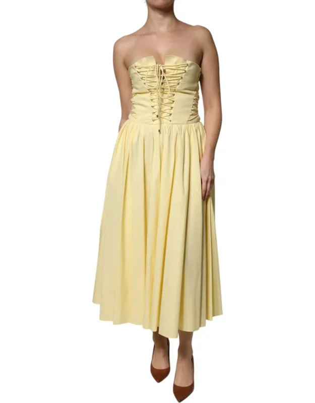 Cotton Corset Midi Dress