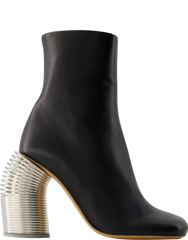 Silver Spring Ankle Boots - Smooth Calfskin, Ankle Strap Closure