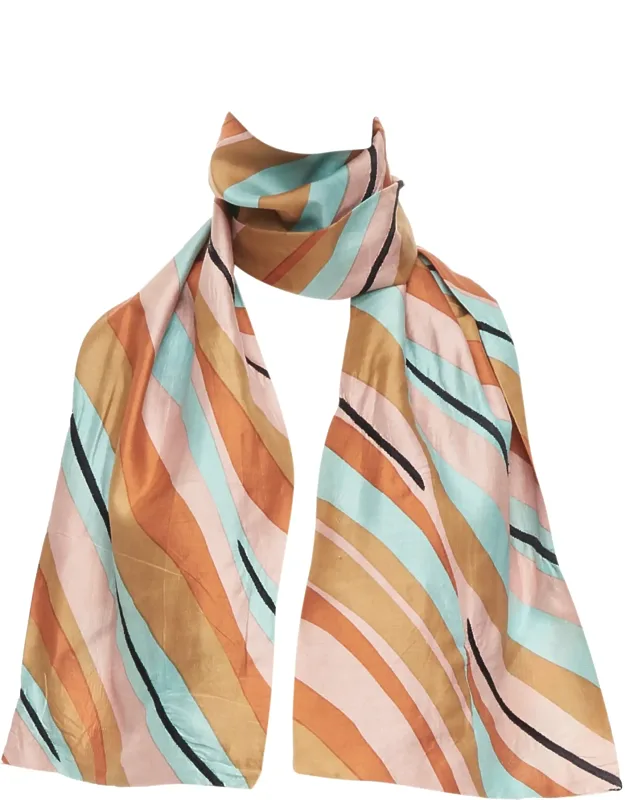 Multicolor Silk Printed Scarf